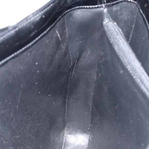 CHANEL Tote Bag Enamel Black Gold CC Auth - Picture 14 of 16